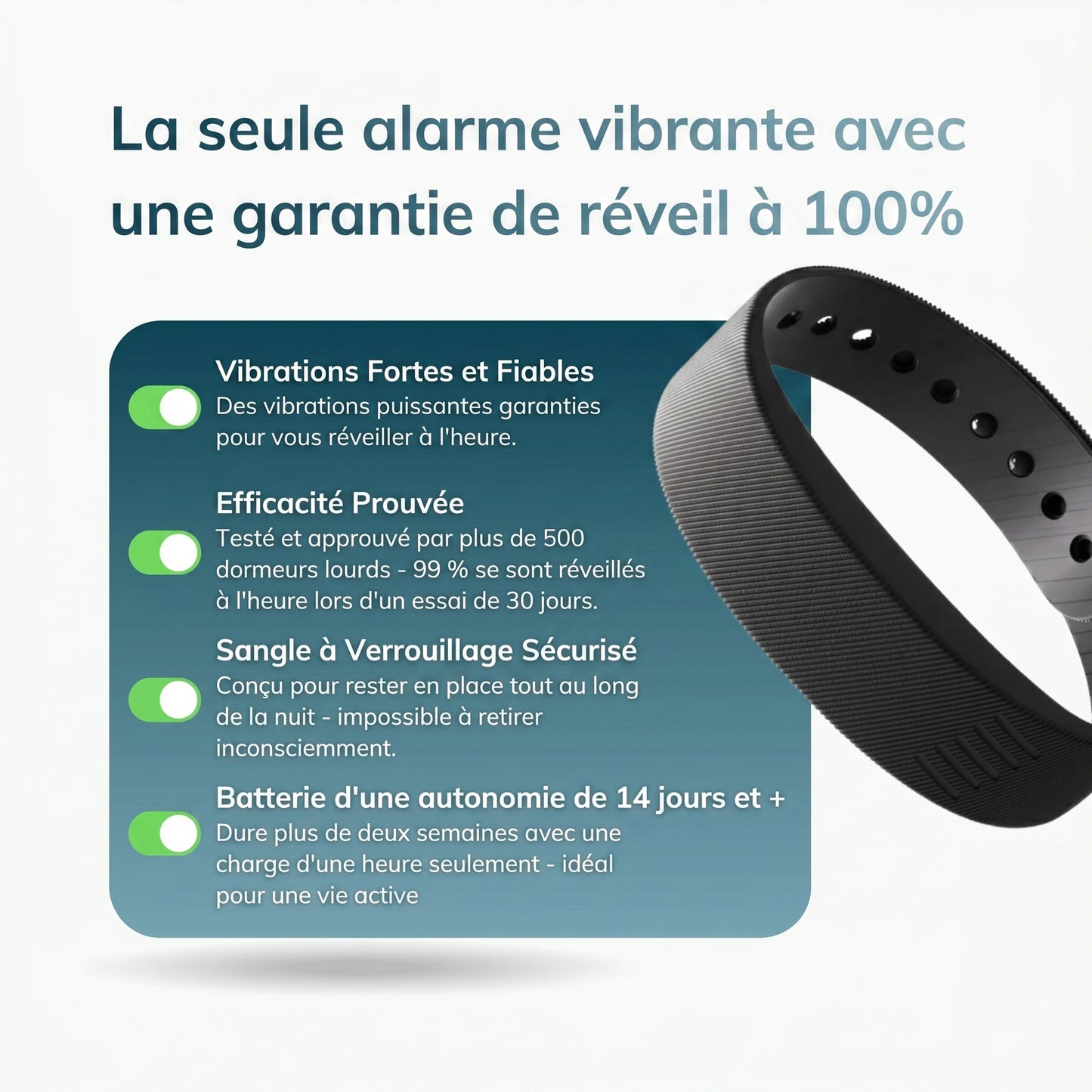 Wakevia - Bracelet Réveil Vibrant